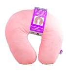 VIAGGI Feather Soft Microfibre Travel Neck Pillow - Light Pink